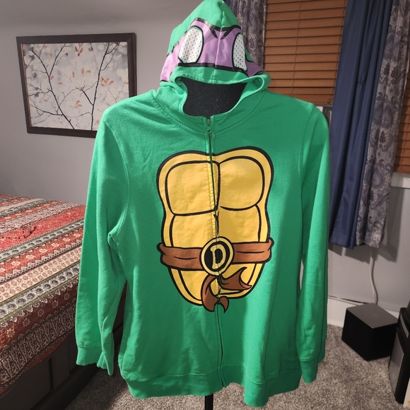 TMNT Womens (Juniors) Green Ninja Turtles Donatello Hoodie Sweatshirt, 2XL - Picture 1 of 5
